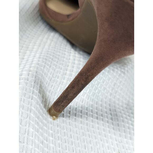 OLD NAVY! BLUSH PLUM MICROFIBER FAUX SUEDE LEATHER HEELS, PUMPS! SZ 10 - Picture 7 of 9